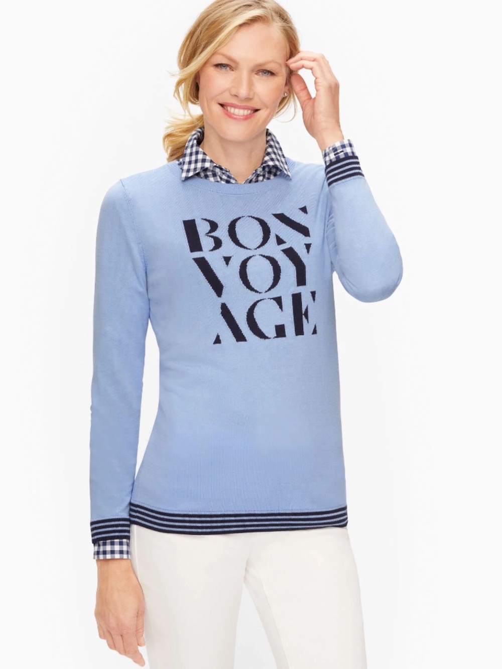 Talbots Bon Voyage' crewneck sweater Size 3X in EUC